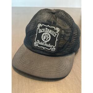 VTG Jack Daniels Trucker Hat Made In USA Lynchburg Tenn Logo Patch Field Tester